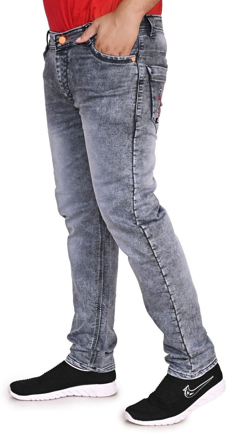 Image of joyguru fashion Slim Men Grey Jeans
