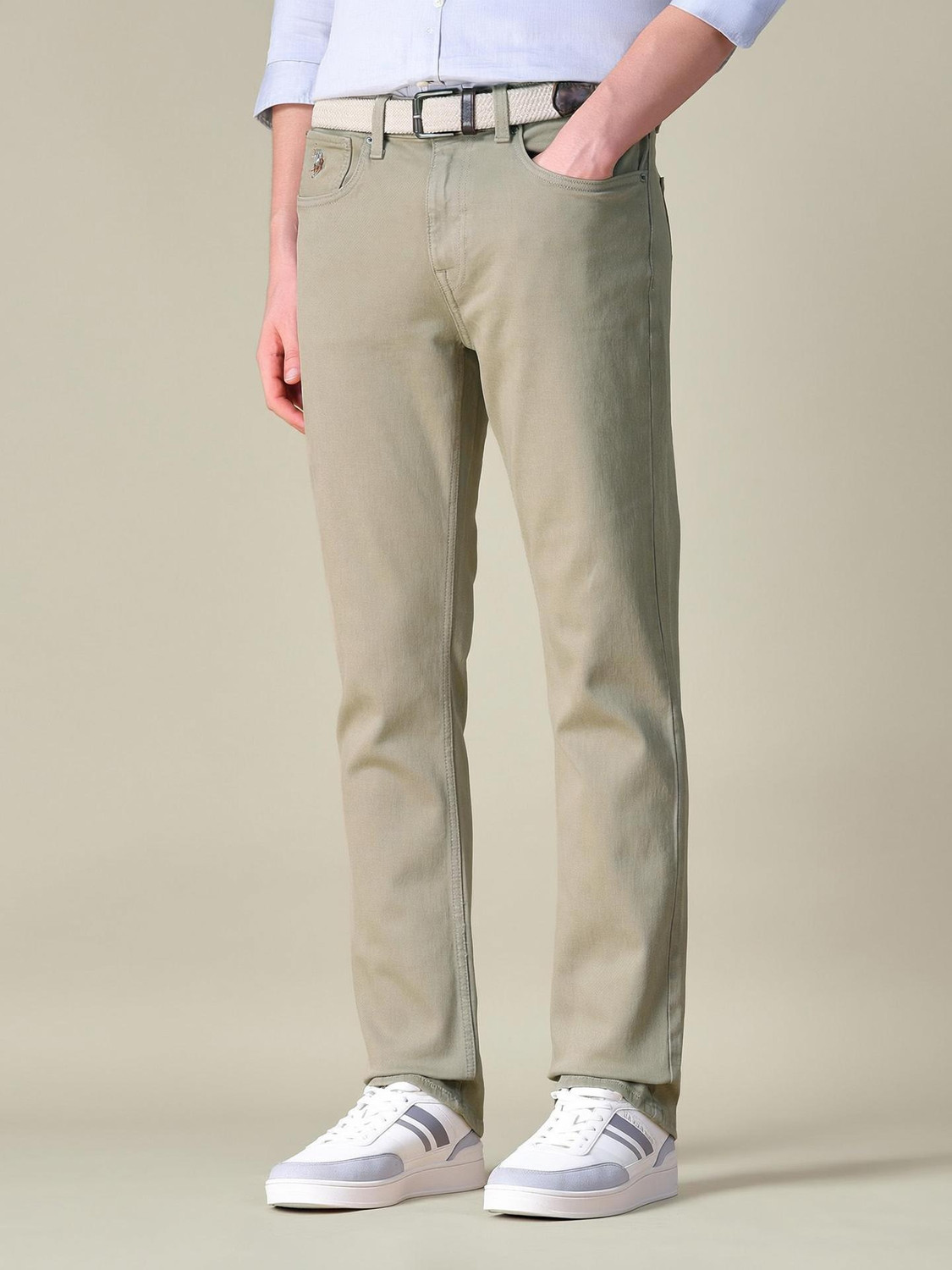 U.S. Polo Assn. Denim Co. Straight Fit Men Green Jeans
