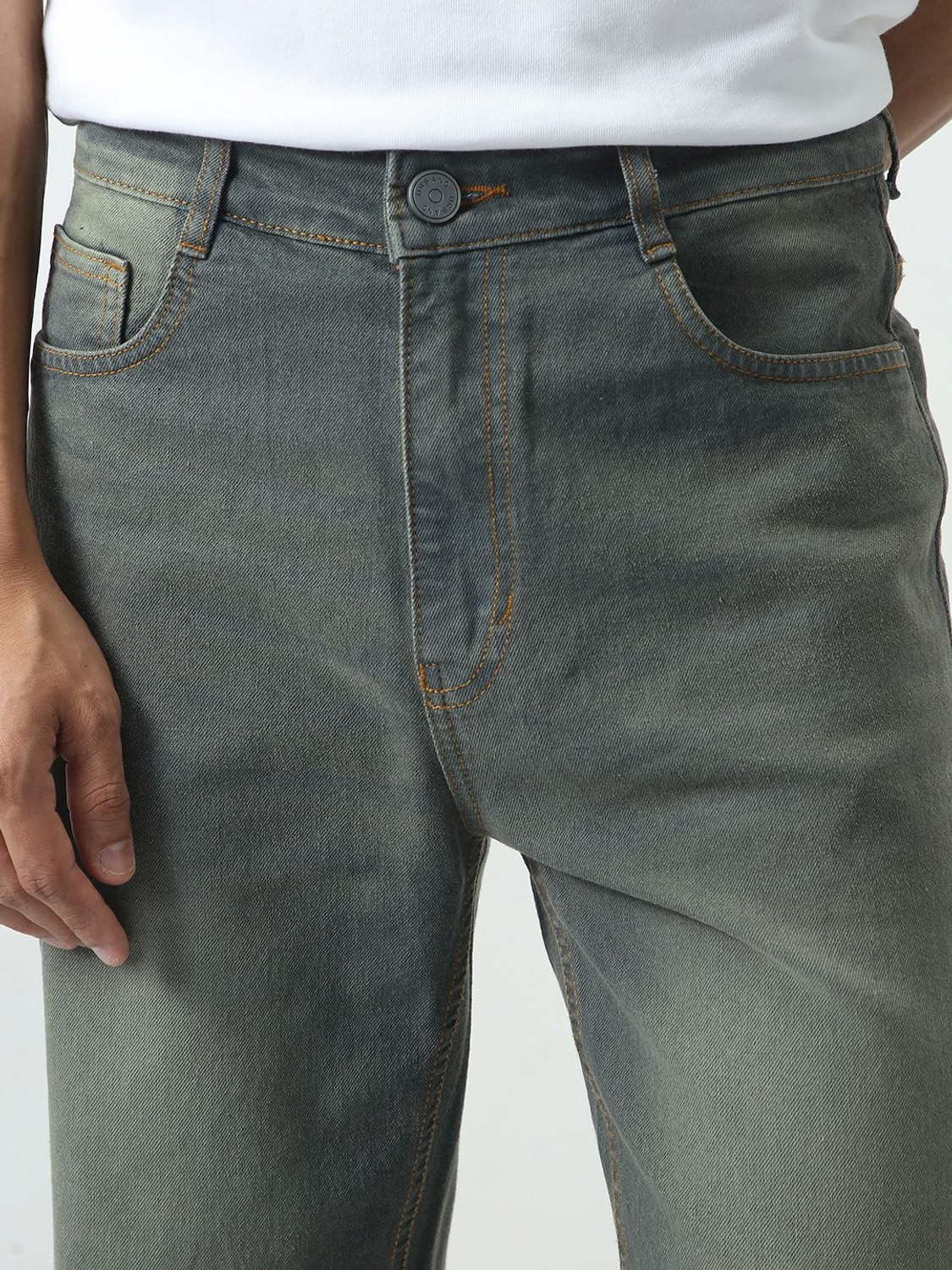 Image of Urbano Fashion Straight Fit Men Dark Grey Jeans