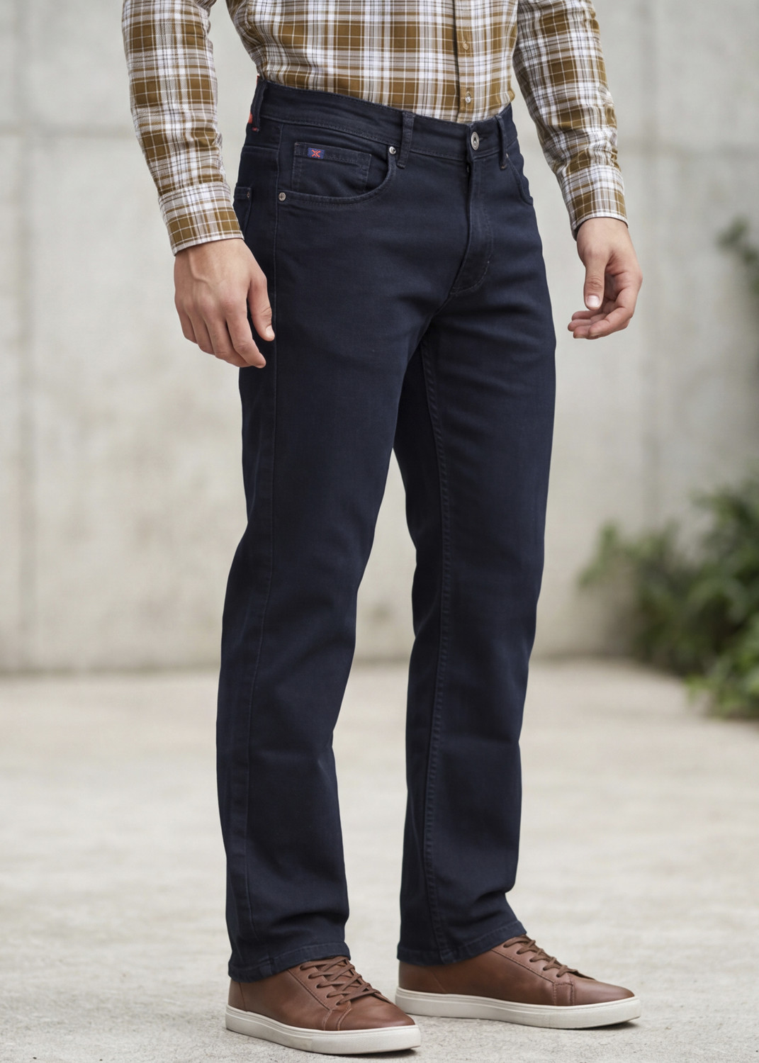 Image of KILLER Men Straight Fit Mid Rise Dark Blue Jeans