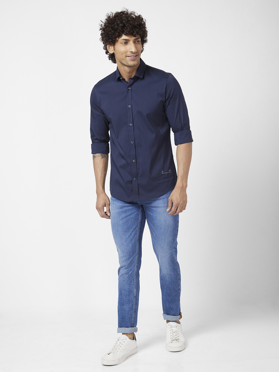 Image of Spykar Slim Men Blue Jeans
