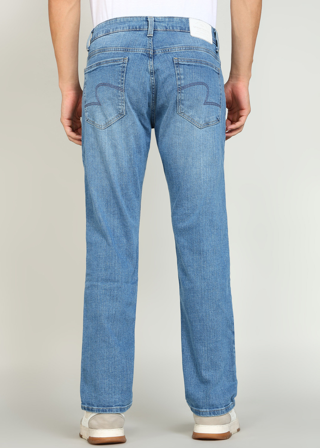 Image of Spykar Relaxed Fit Men Blue Jeans