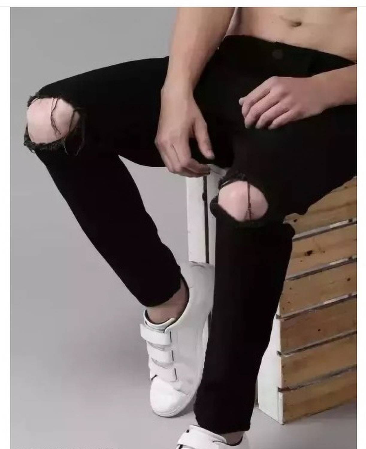 CAMFITS Slim Men Black Jeans