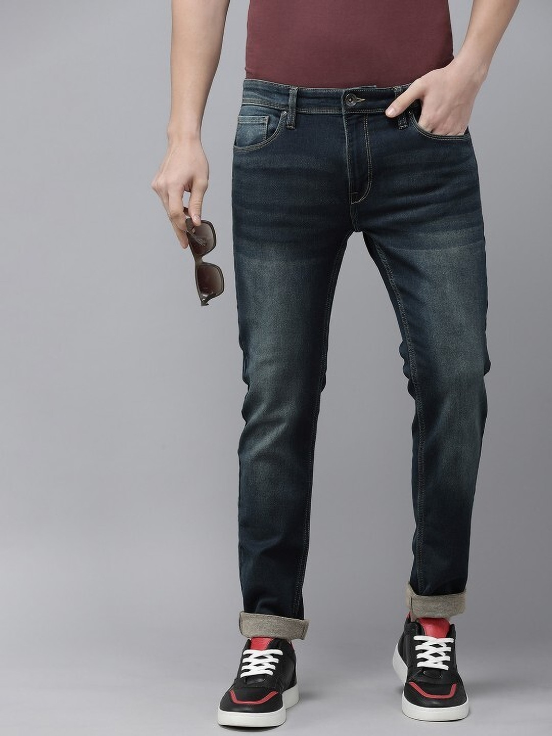 Image of Pepe Jeans Tapered Fit Men Blue Jeans