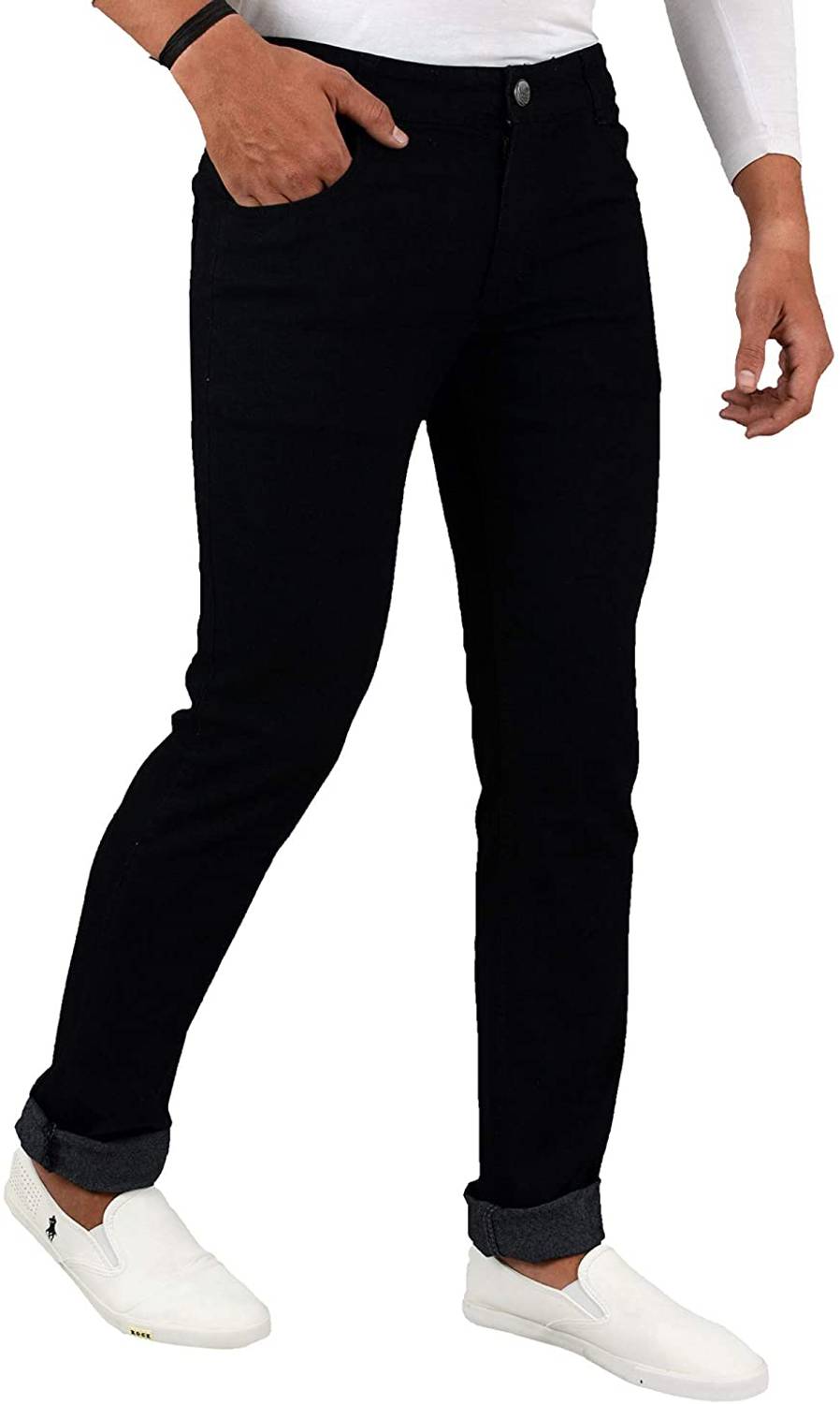 ARJ Slim Men Black Jeans