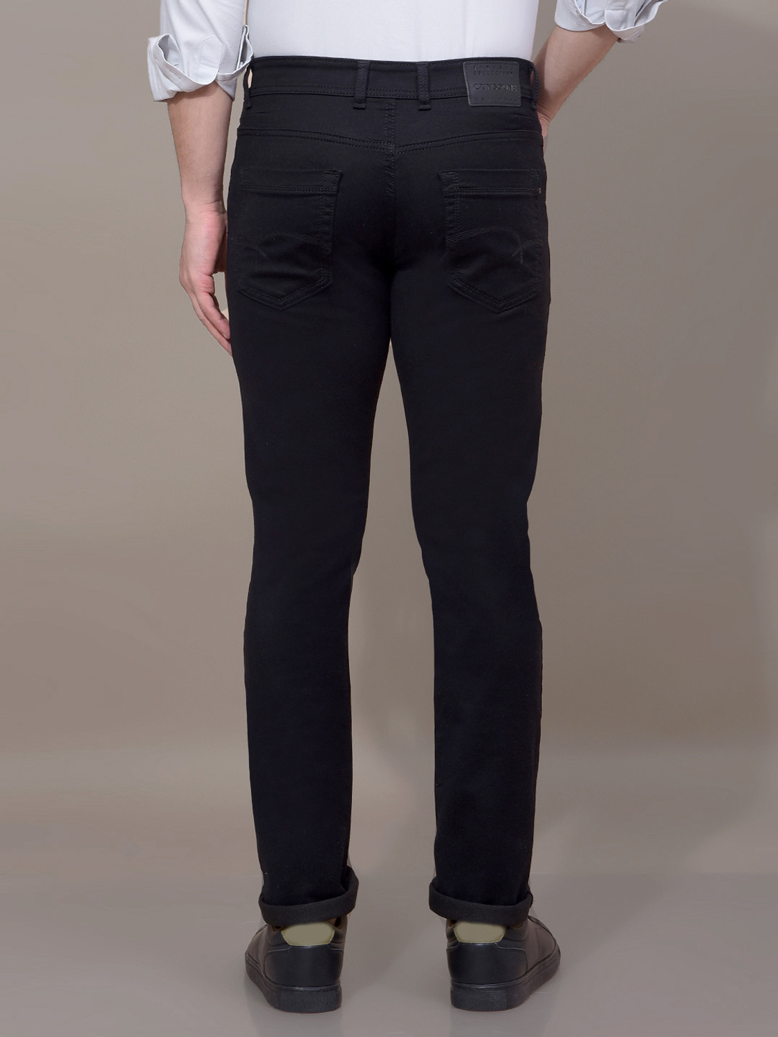 Image of CRIMSOUNE CLUB Slim Men Black Jeans