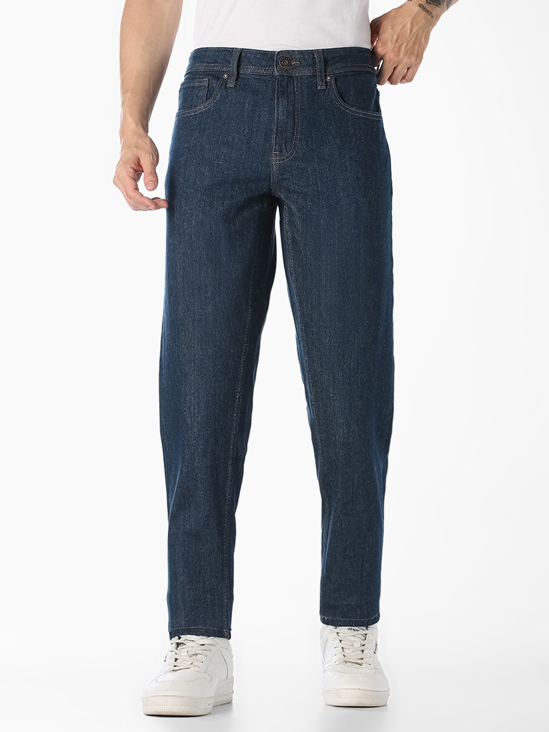 Image of JACK & JONES Slim Men Dark Blue Jeans