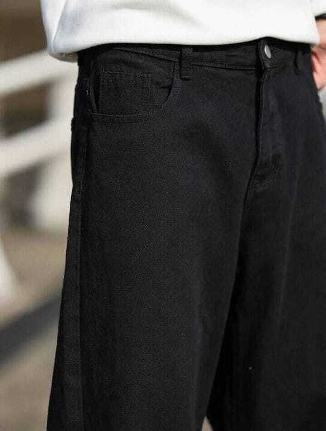 Image of Sobbers Loose Fit Men Black Jeans