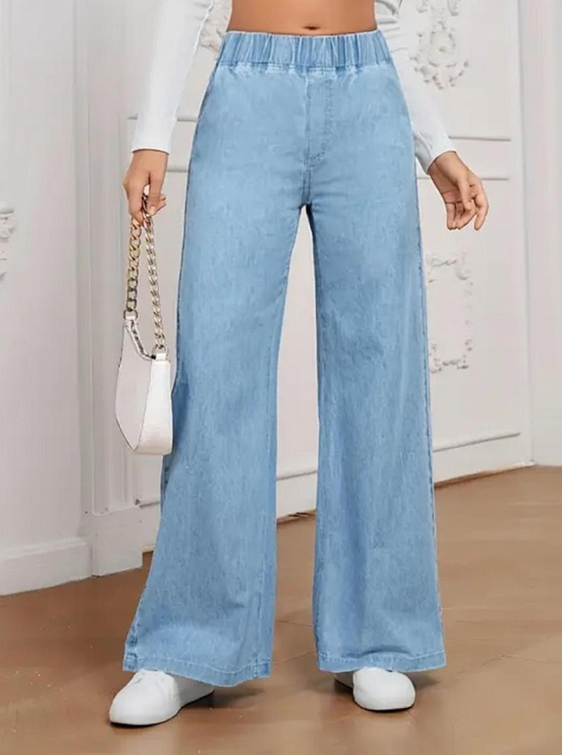 Image of GLOBENAUT Loose Fit Women Light Blue Jeans