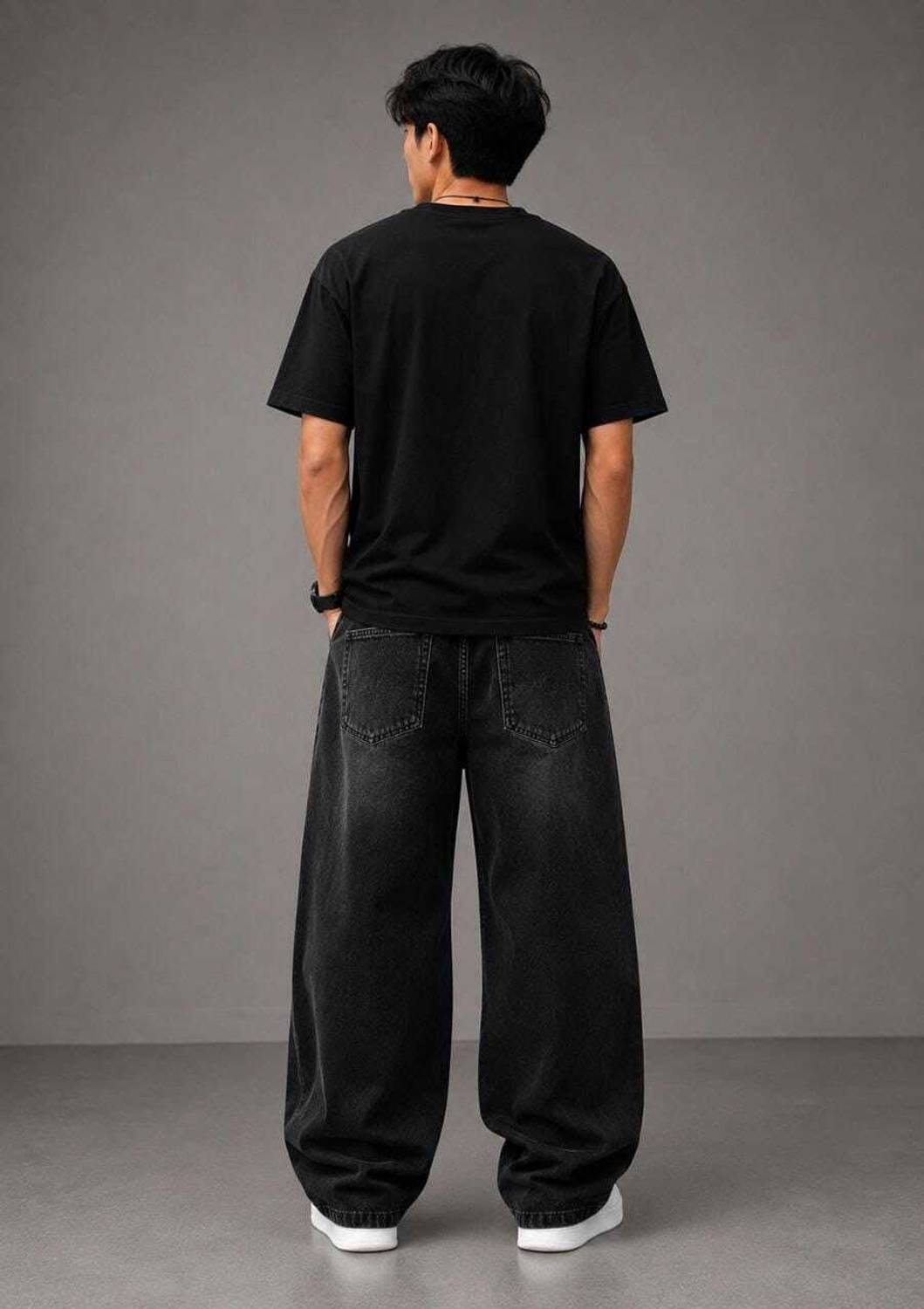 DenSHAH Baggy Fit Black Jeans - Image 2