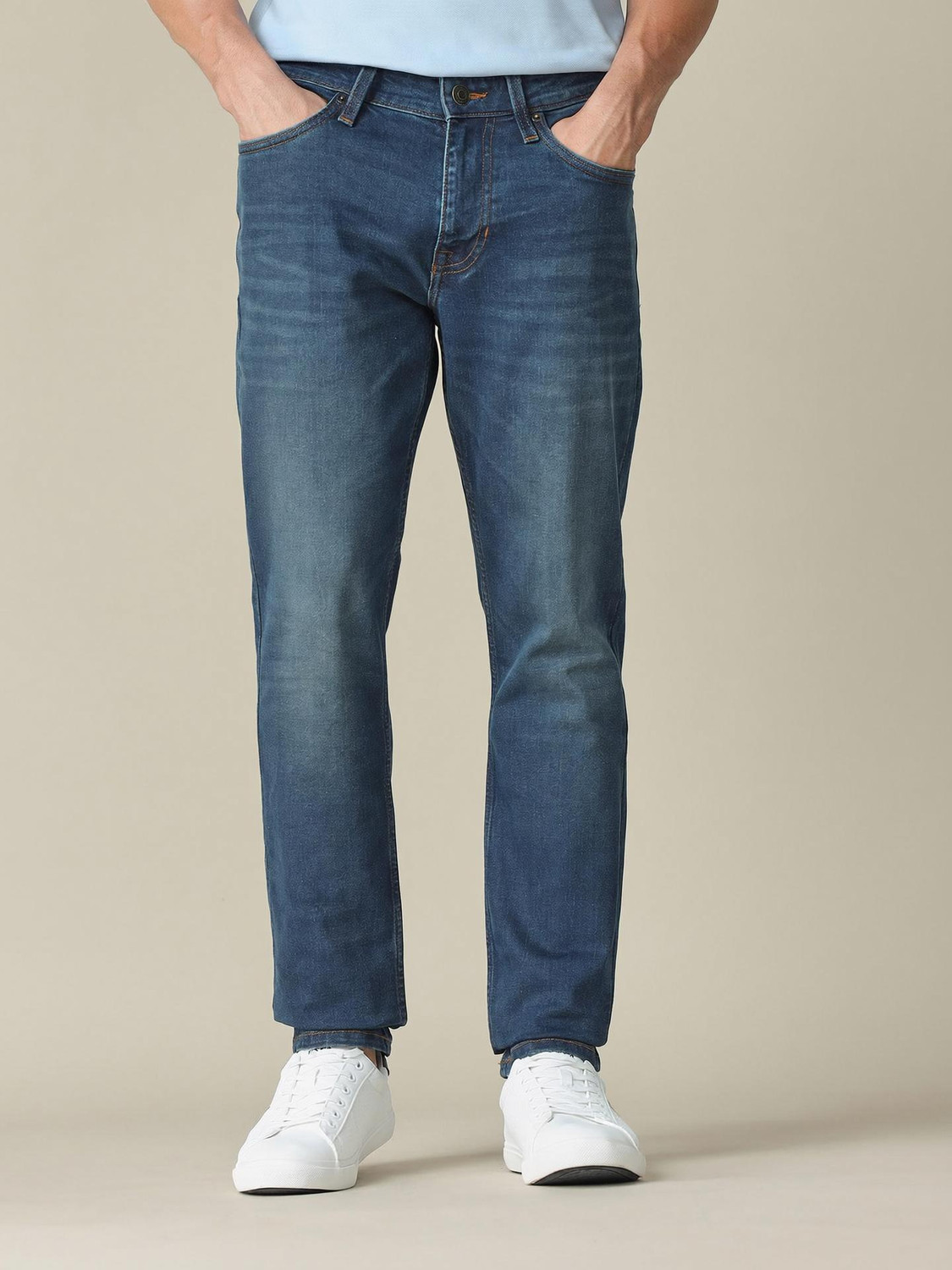 Image of U.S. Polo Assn. Denim Co. Tapered Fit Men Blue Jeans