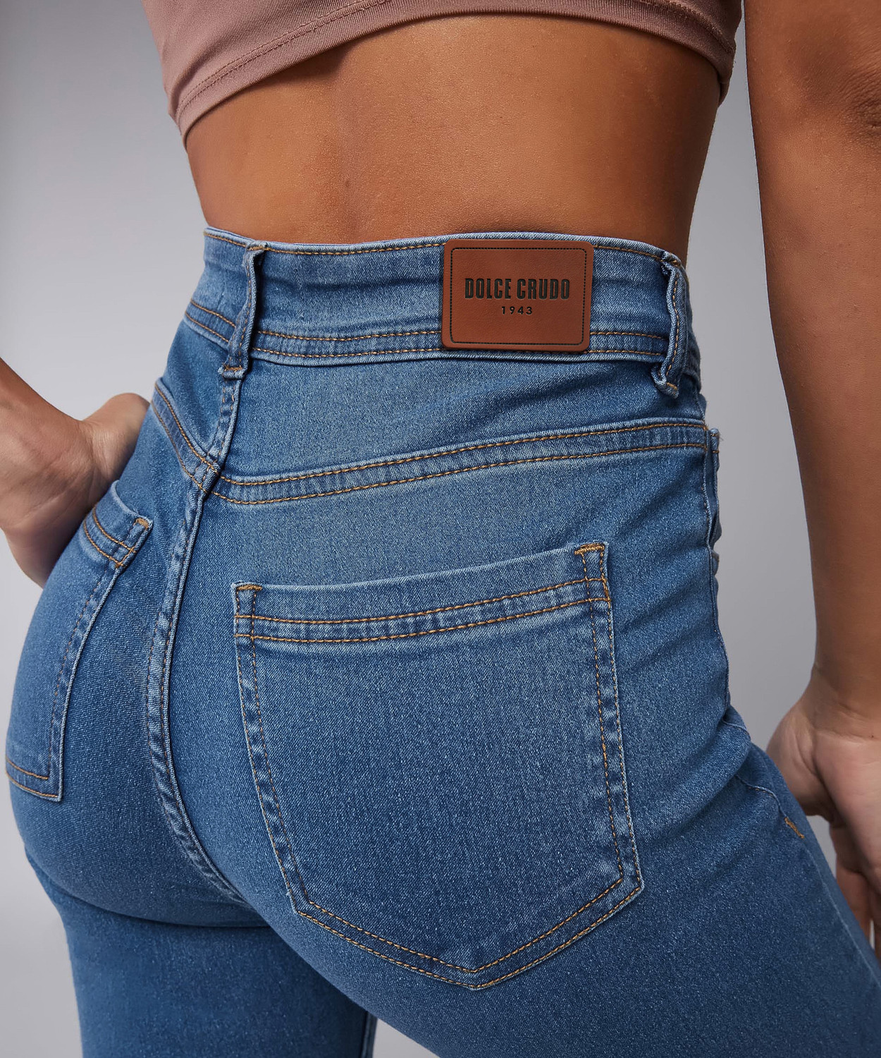 Image of DOLCE CRUDO Skinny Women Blue Jeans