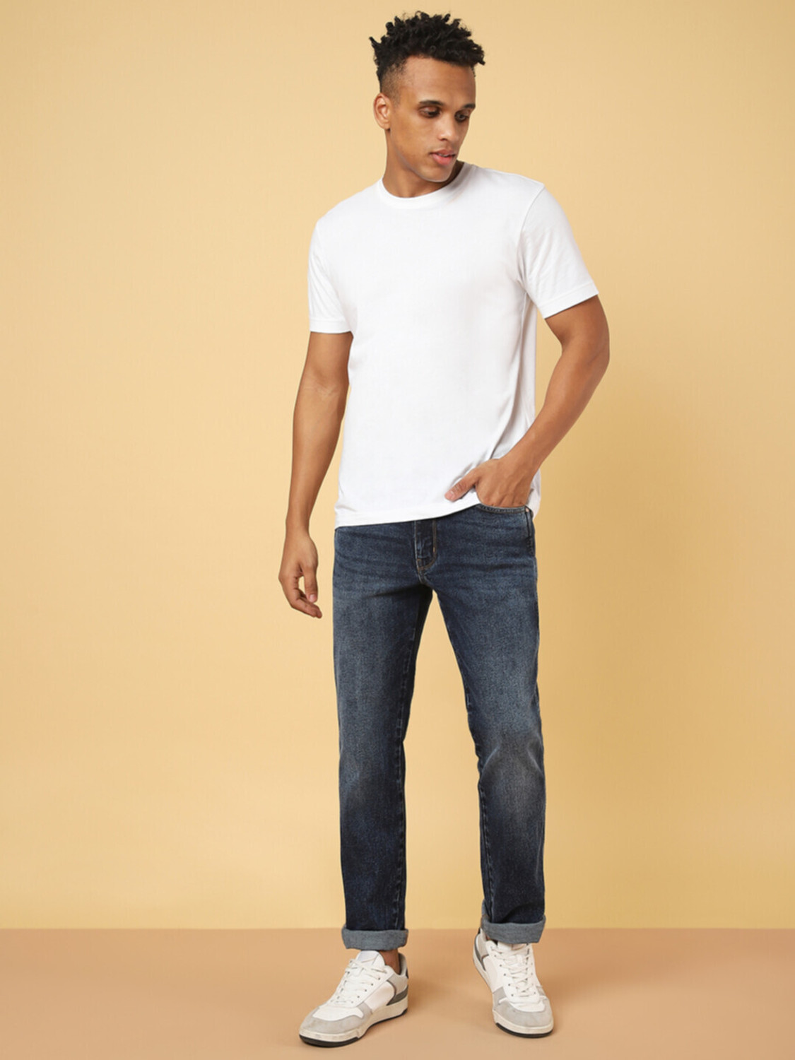 Image of Wrangler Regular Men Blue Jeans