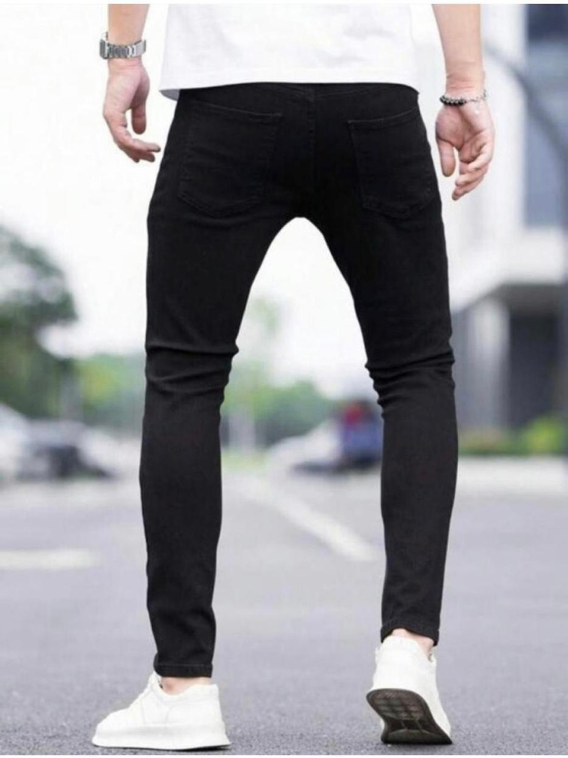 Image of Gruff Regular Men Black Jeans