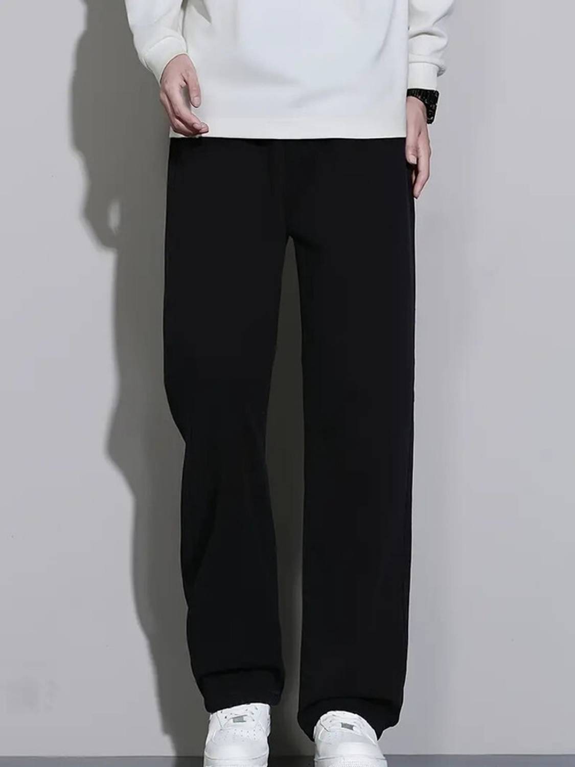 WAZWEAR Straight Fit Black Jeans - Image 1