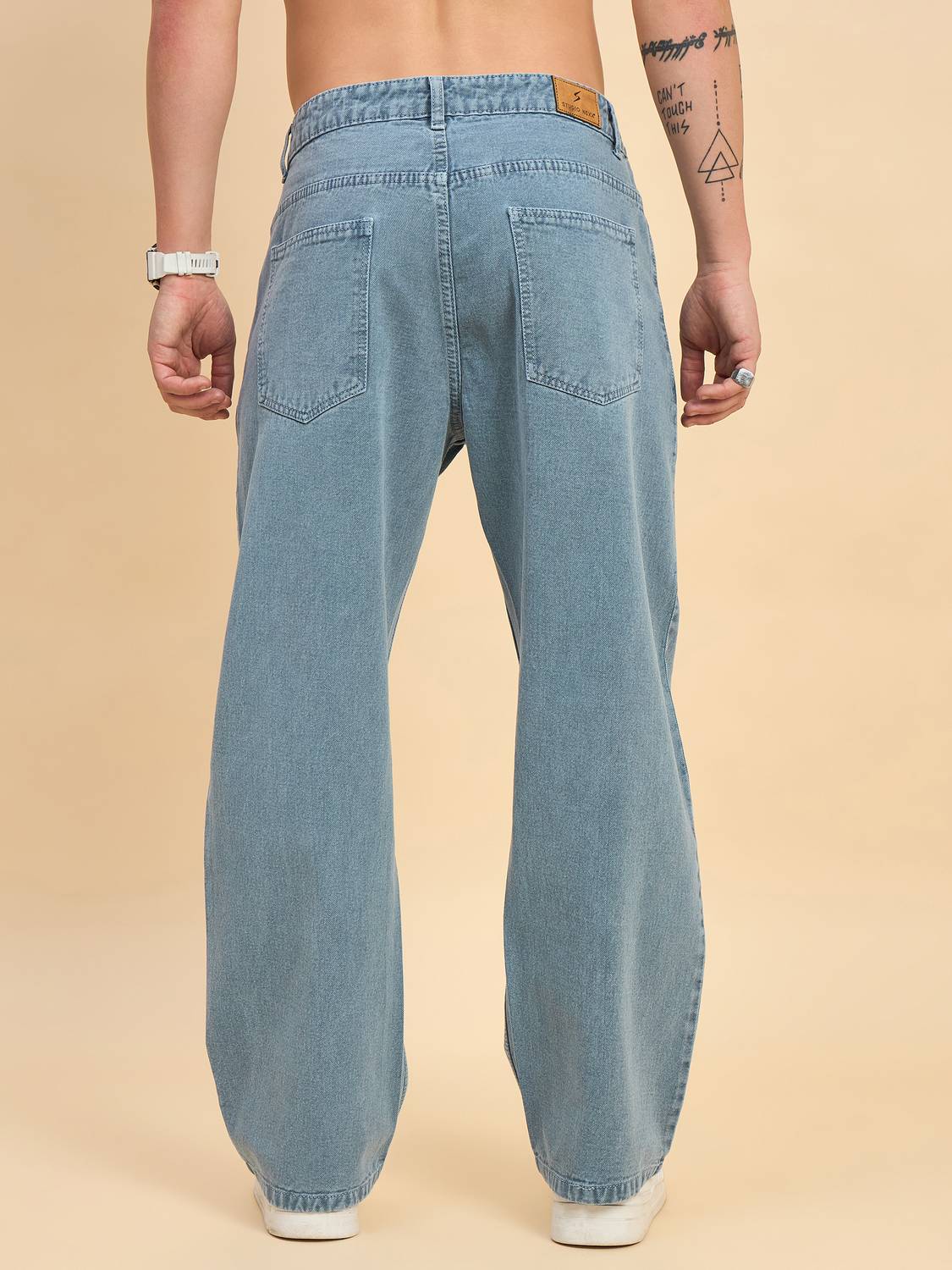 STUDIO NEXX Loose Fit Men Light Blue Jeans - Image 3