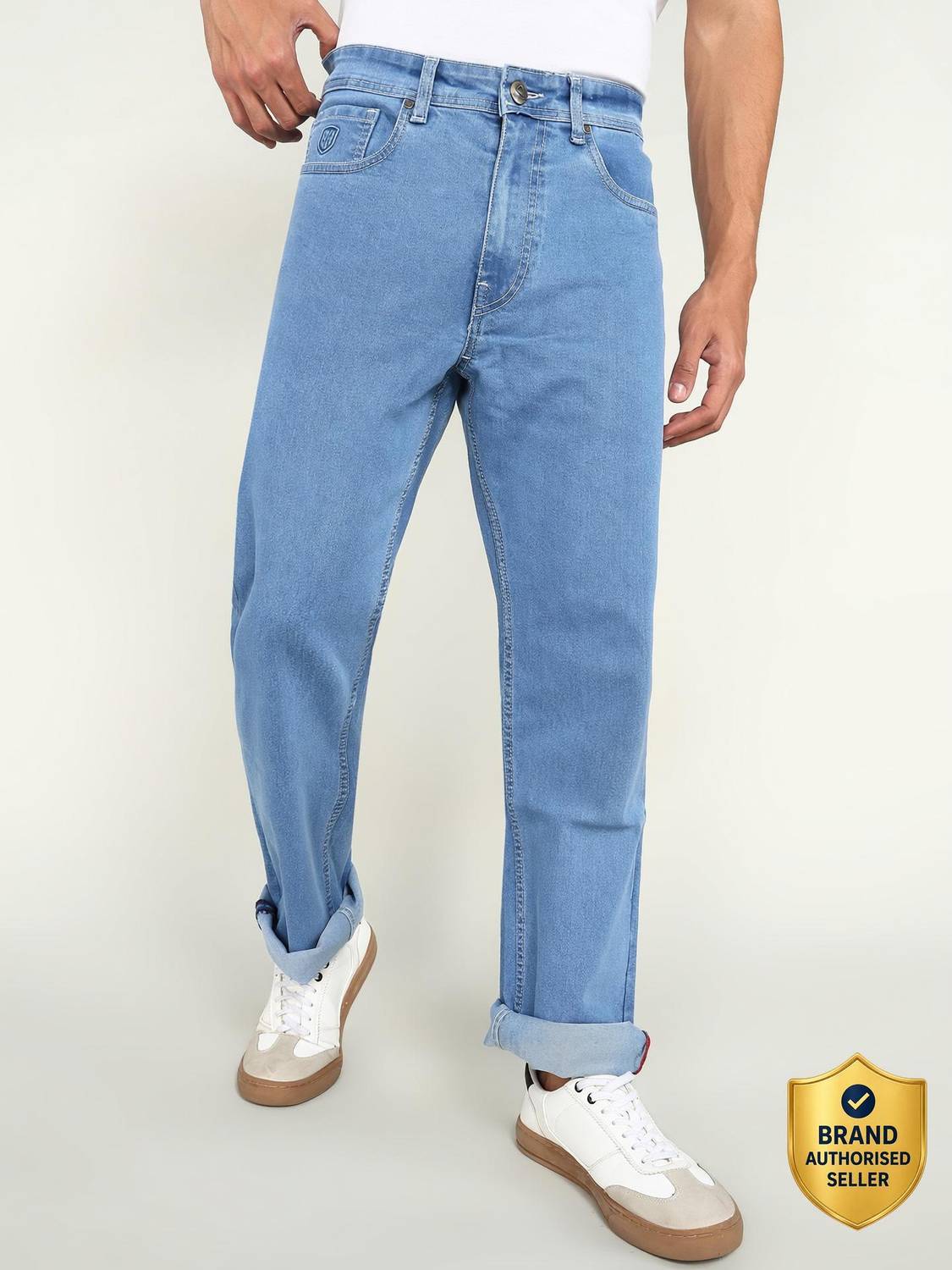 BEING HUMAN Boot-Leg Men Light Blue Jeans