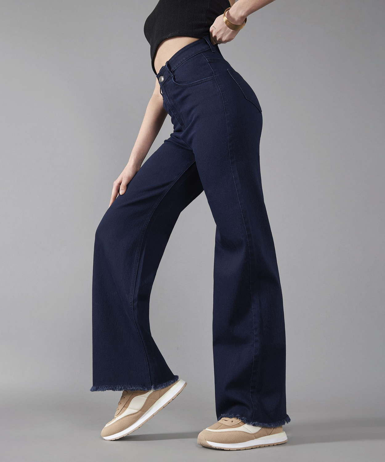 Image of DOLCE CRUDO Boot-Leg Women Blue Jeans