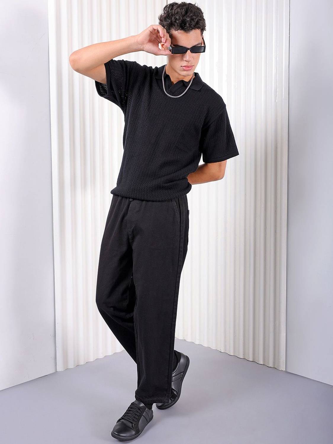 The Indian Garage Co. Loose Fit Men Black Jeans - Image 3