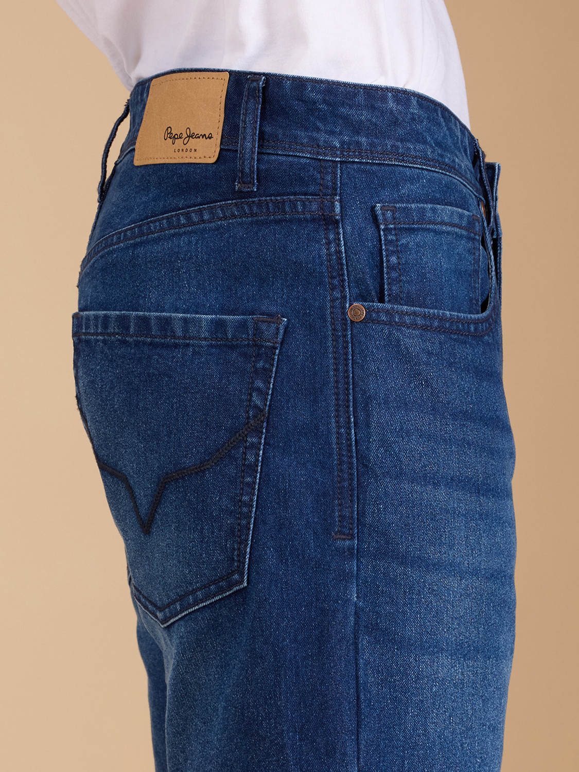 Image of Pepe Jeans Straight Fit Men Blue Jeans