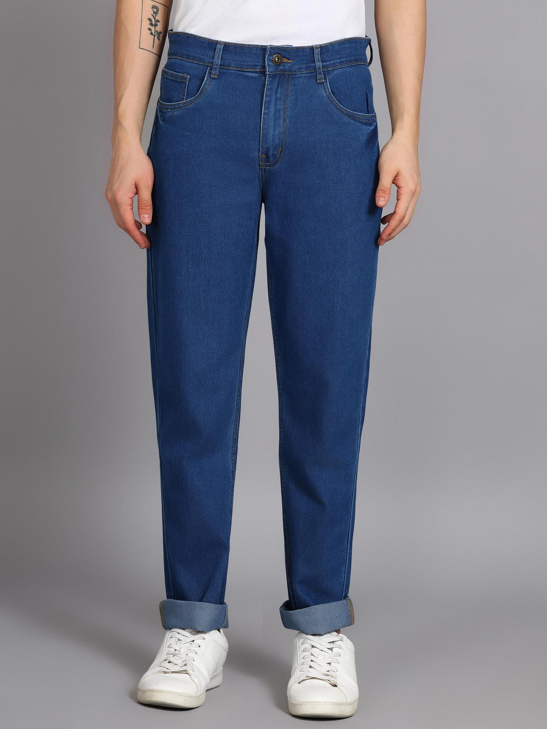 Image of R.Code by The Roadster Life Co. Slim Men Blue Jeans