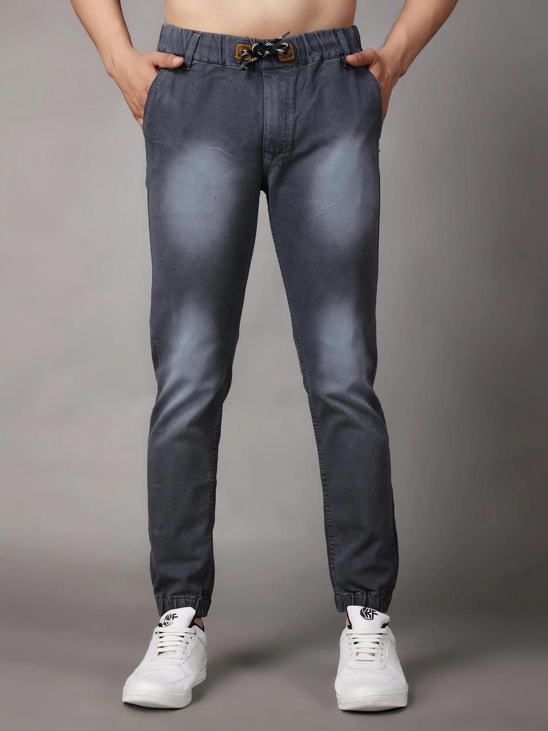 Image of ZAYSH Jogger Fit Men Grey Jeans