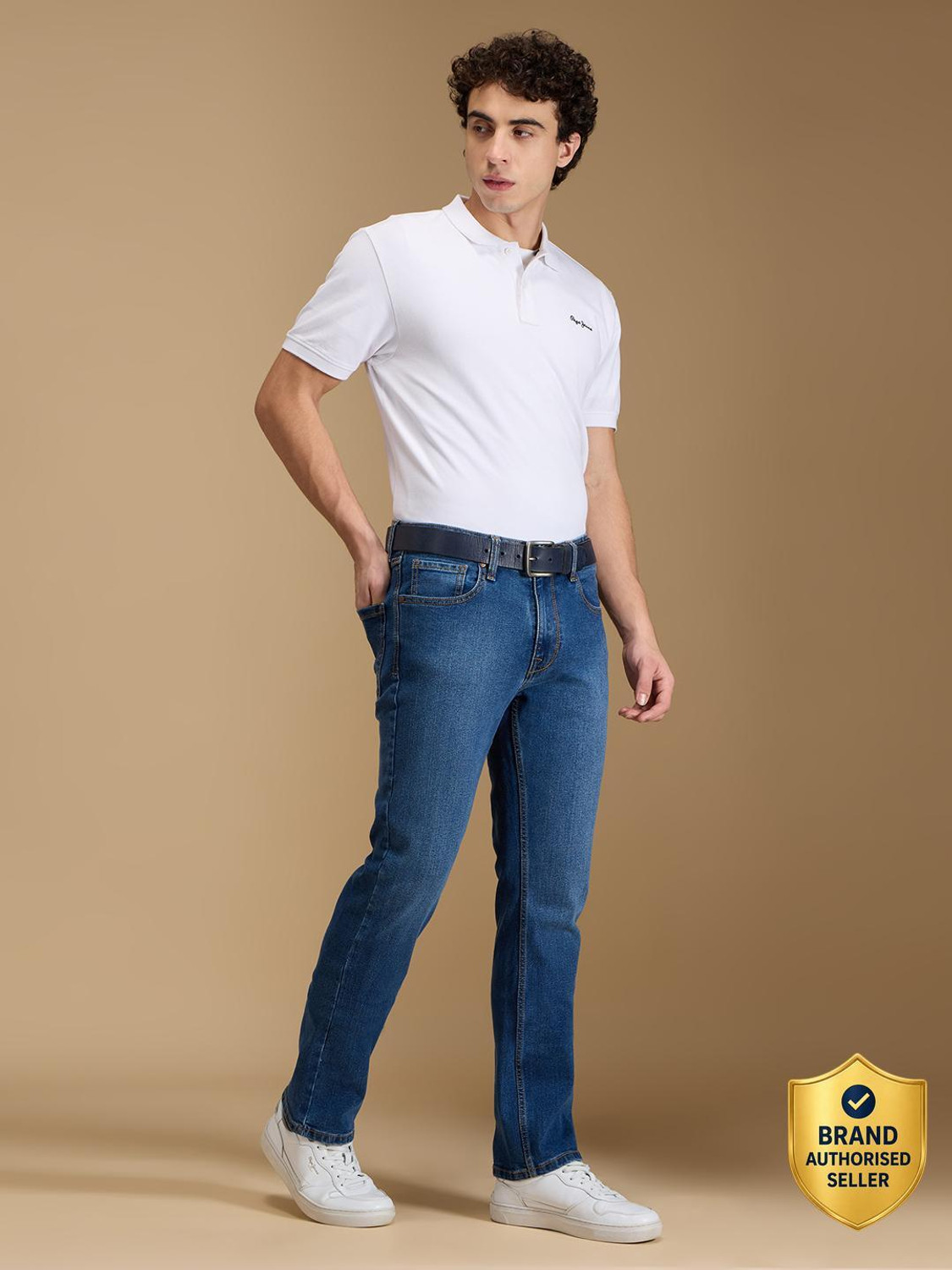 Image of Pepe Jeans Straight Fit Men Blue Jeans