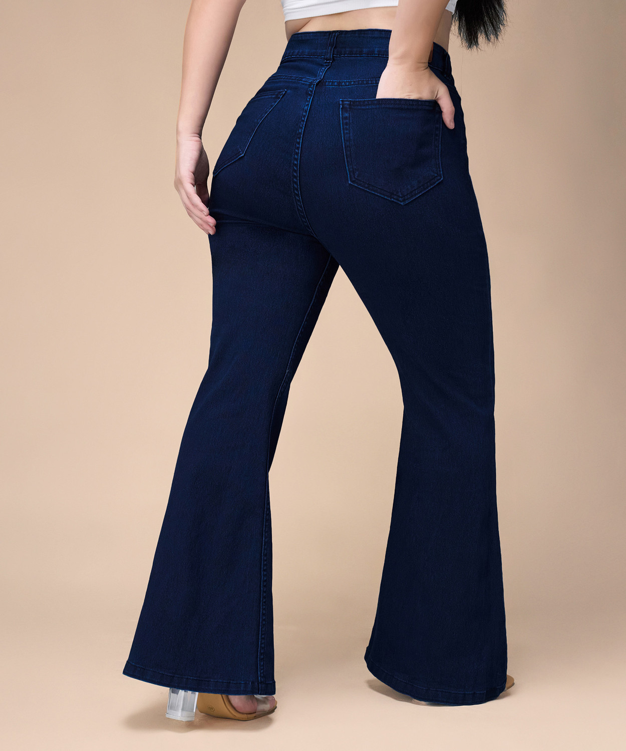 Image of Miss Chase Boot-Leg Women Dark Blue Jeans