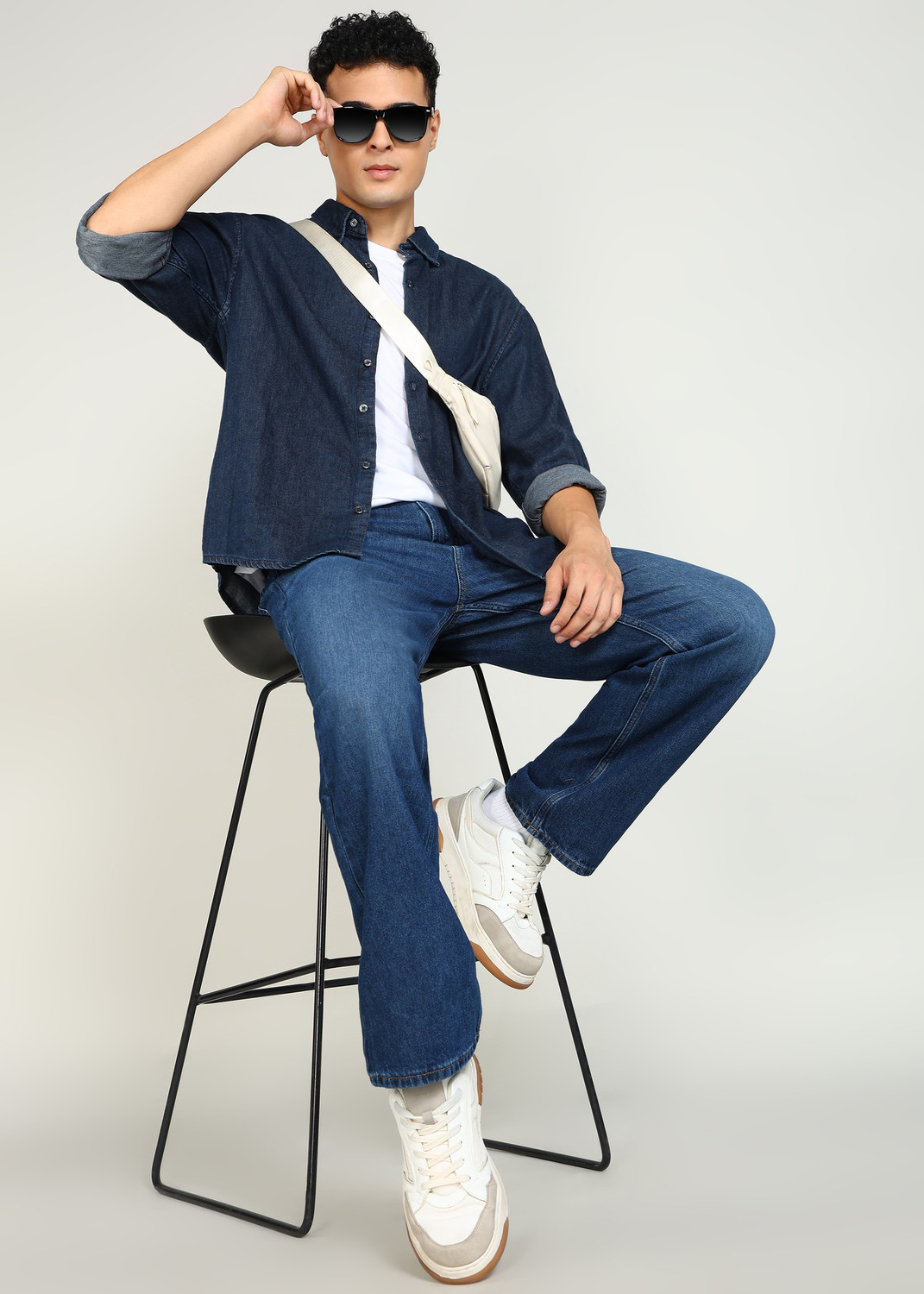 Image of Spykar Loose Fit Men Blue Jeans
