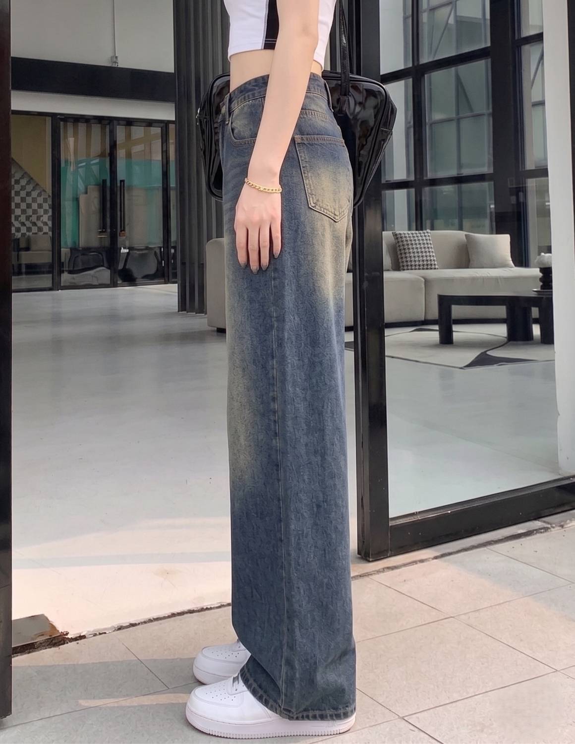 zayla Wide Leg Women Blue Jeans - Image 3