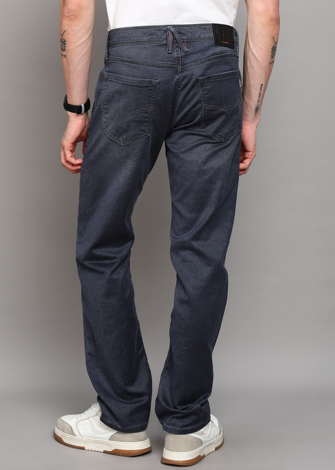 Image of KILLER Straight Fit Men Grey Jeans