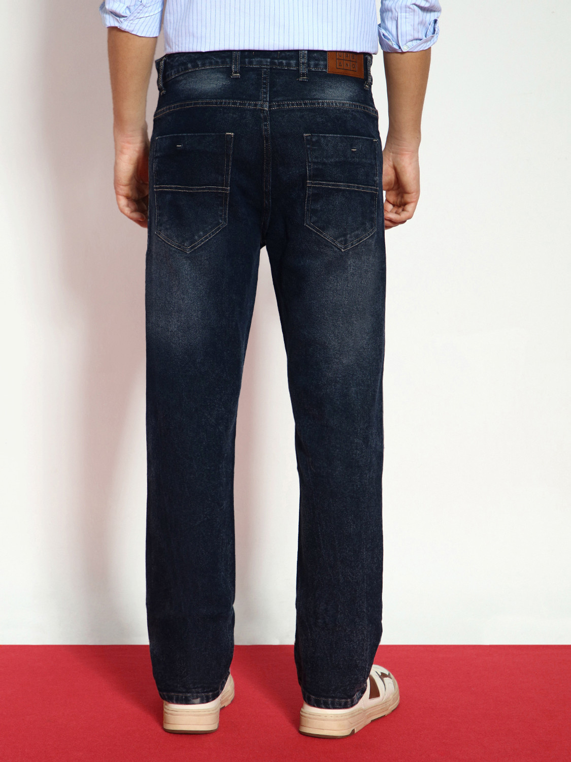Image of Urbano Fashion Straight Fit Men Dark Grey Jeans