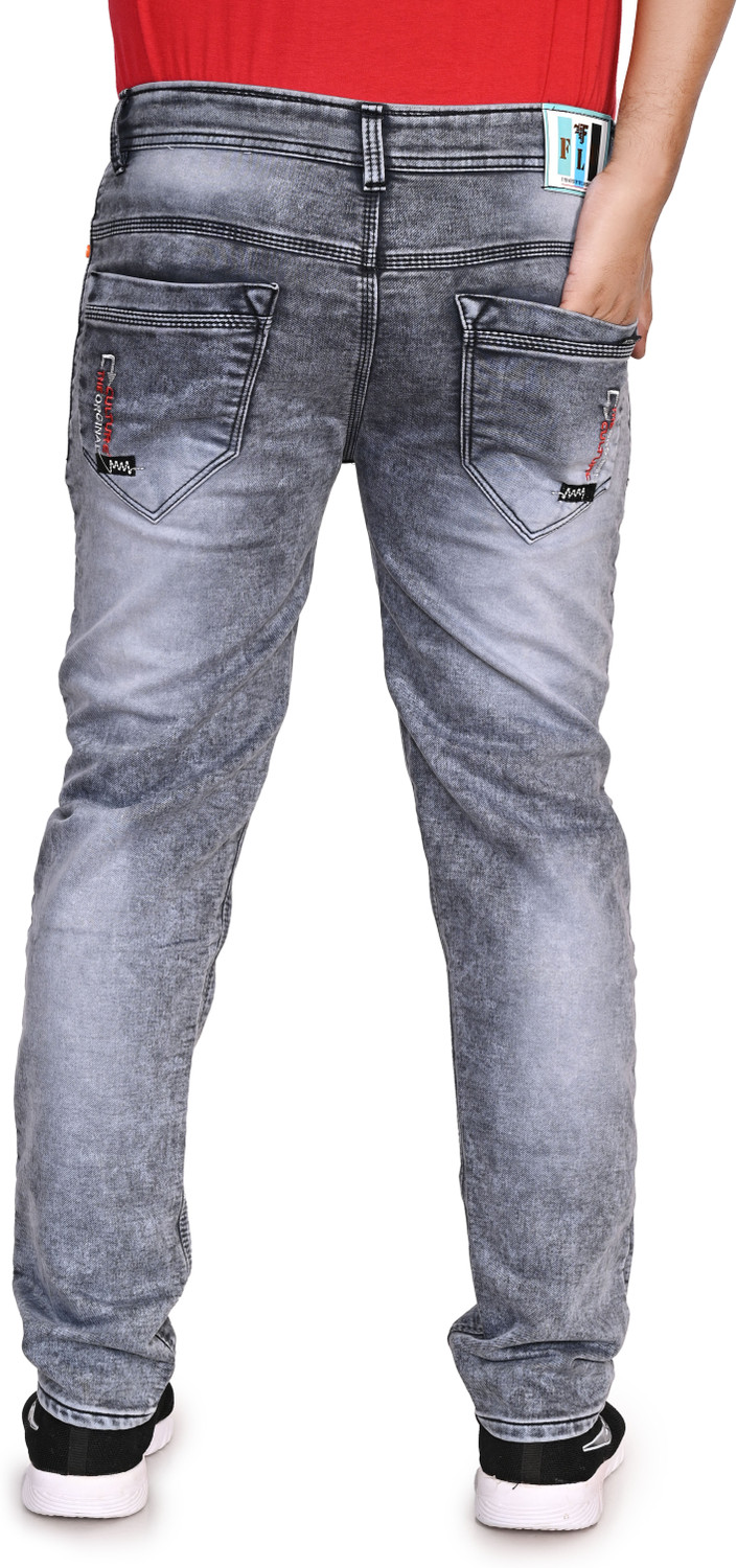 Image of joyguru fashion Slim Men Grey Jeans