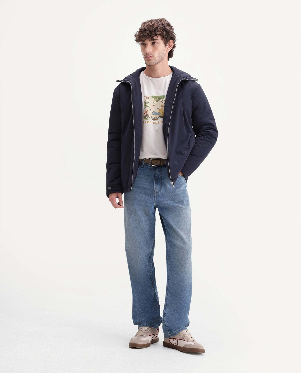 Image of RARE RABBIT Relaxed Fit Men Blue Jeans
