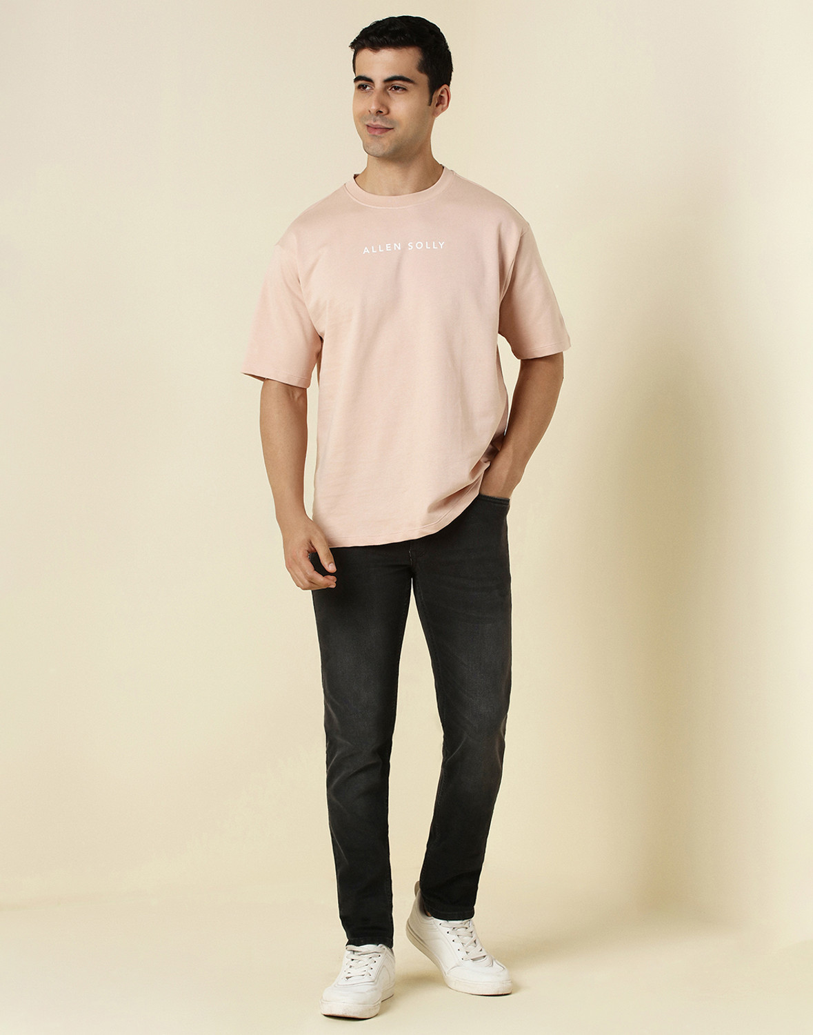 Image of Allen Solly Skinny Men Black Jeans