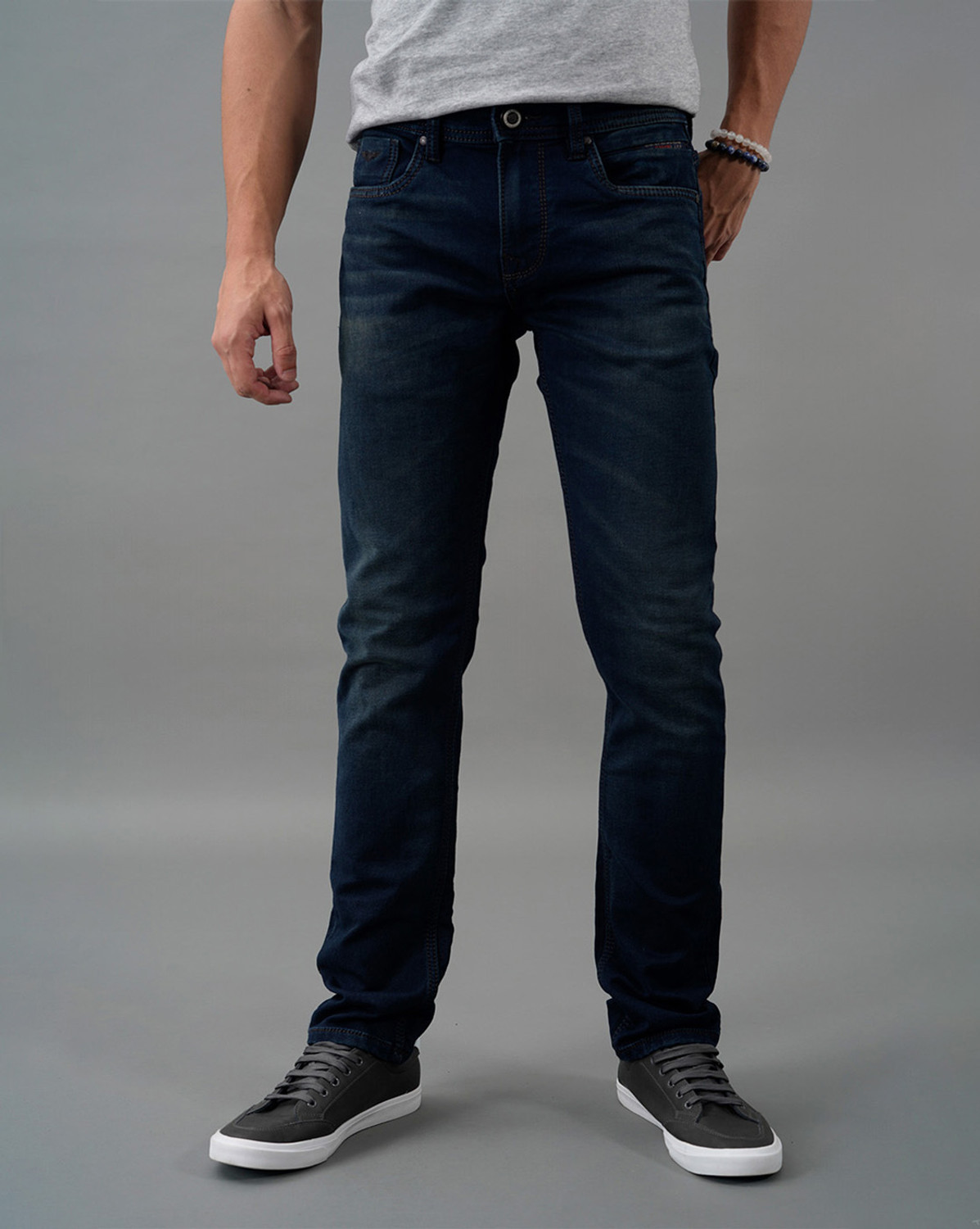 Image of ROOKIES Slim Men Dark Blue Jeans