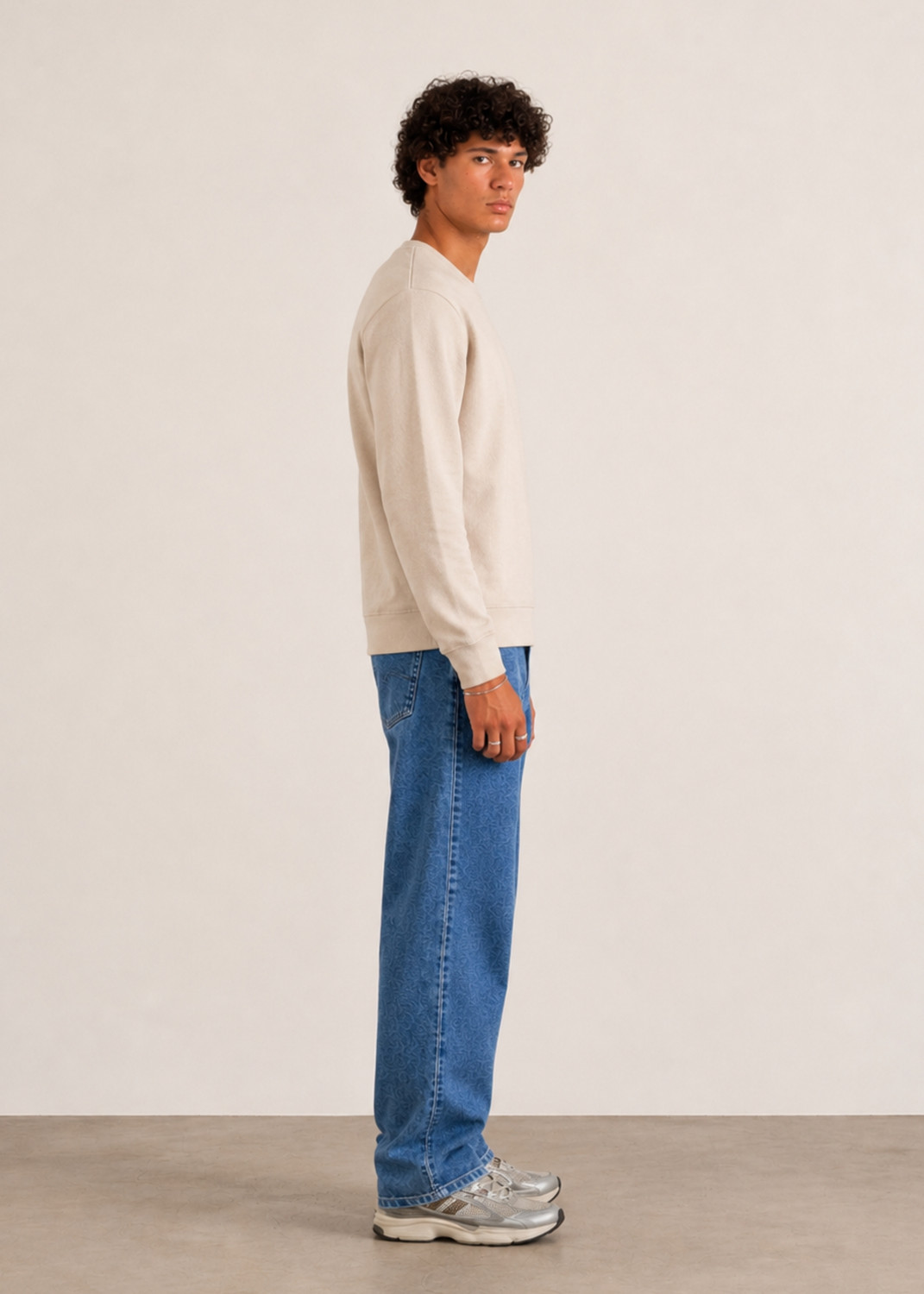 Image of Freakins Baggy Fit Men Blue Jeans