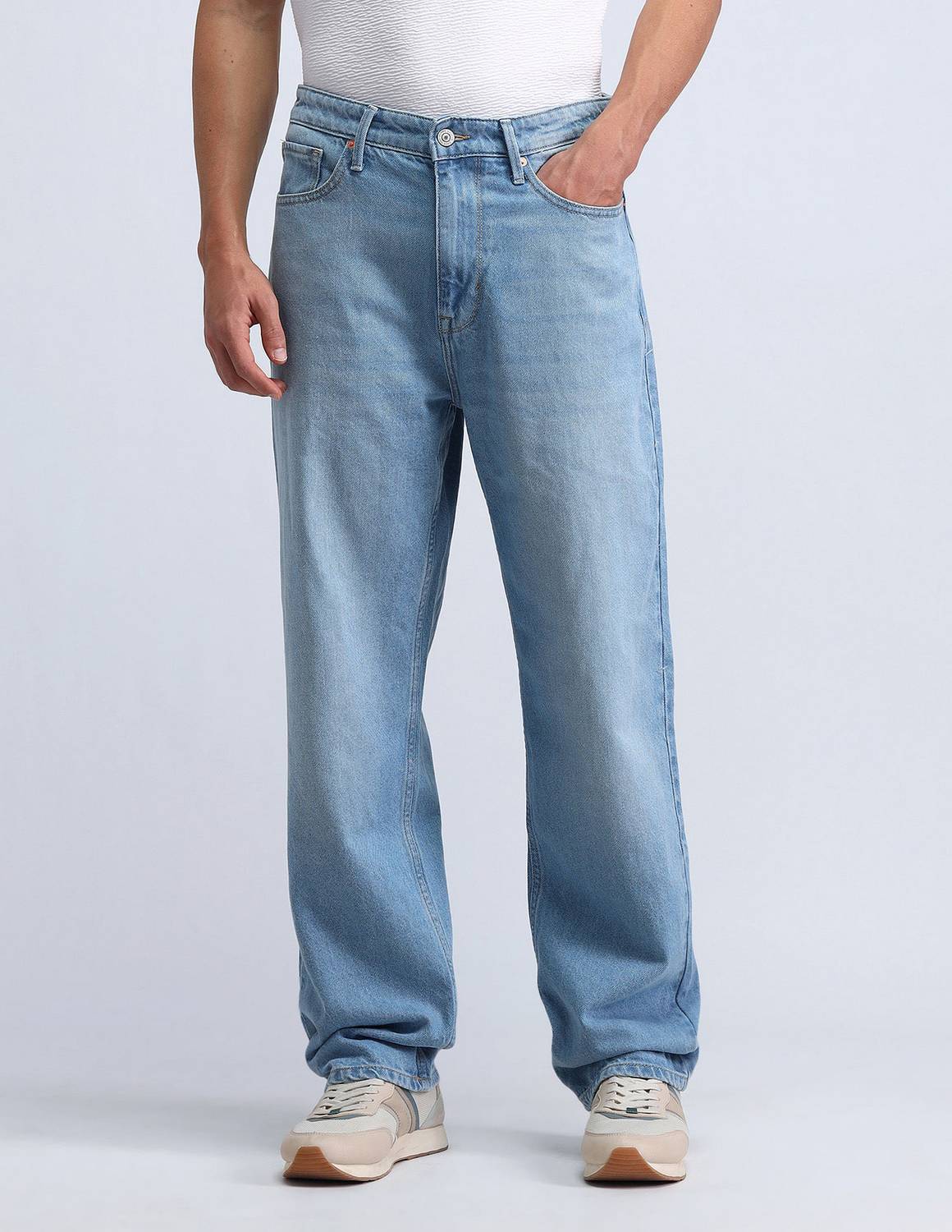 FLYING MACHINE Loose Fit Men Purple Jeans