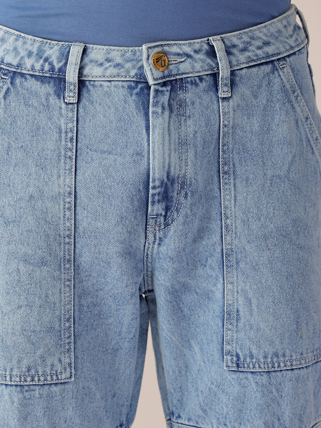 Image of The Indian Garage Co. Relaxed Fit Men Blue Jeans