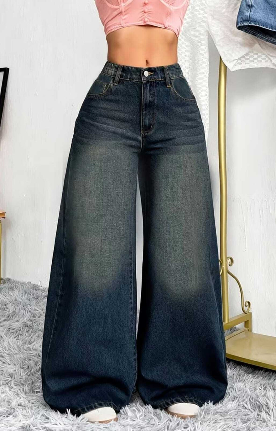 Image of HUNTER & HAYES Baggy Fit Women Blue Jeans
