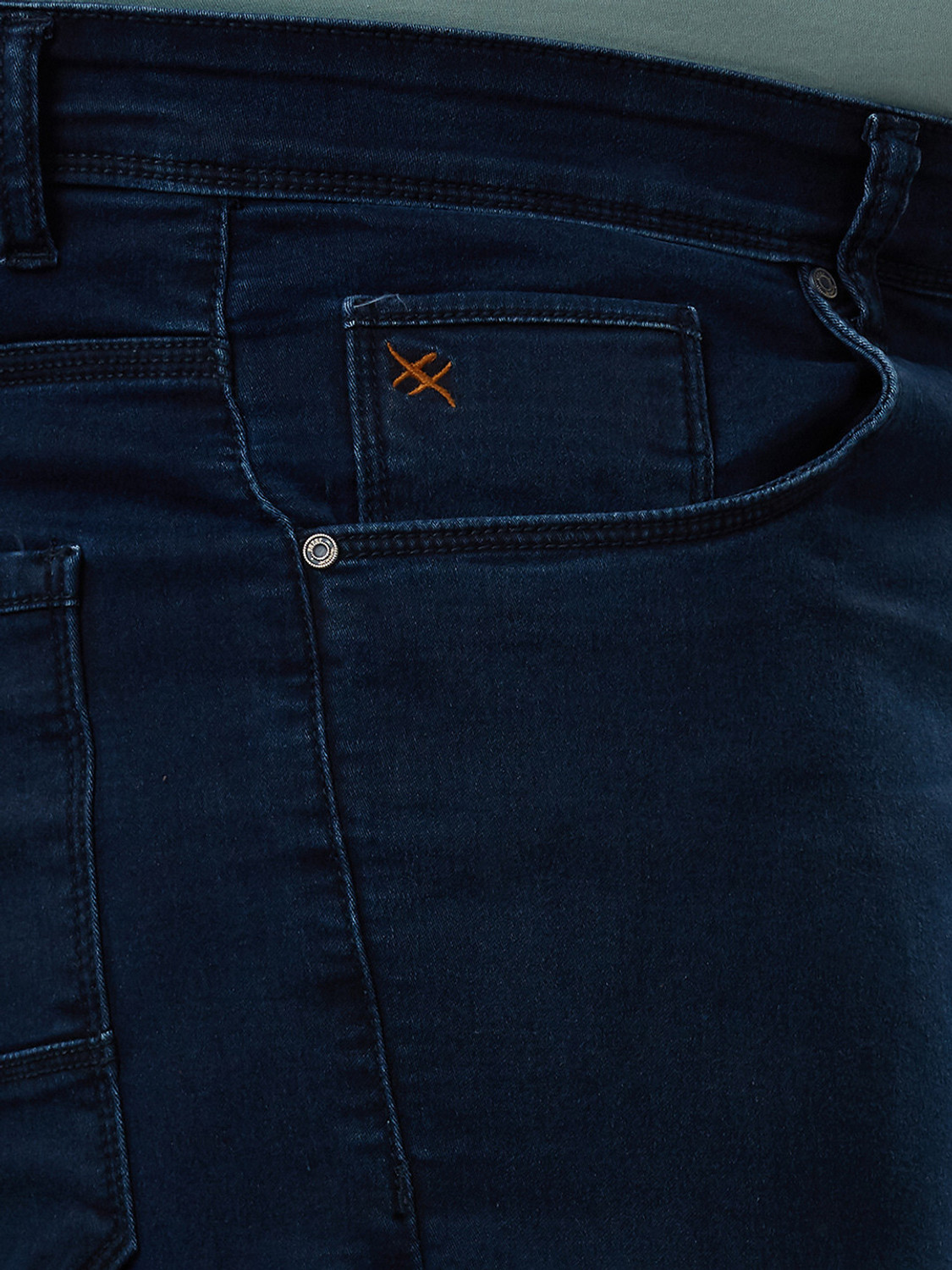 Image of XMEX Men Regular High Rise Dark Blue Jeans