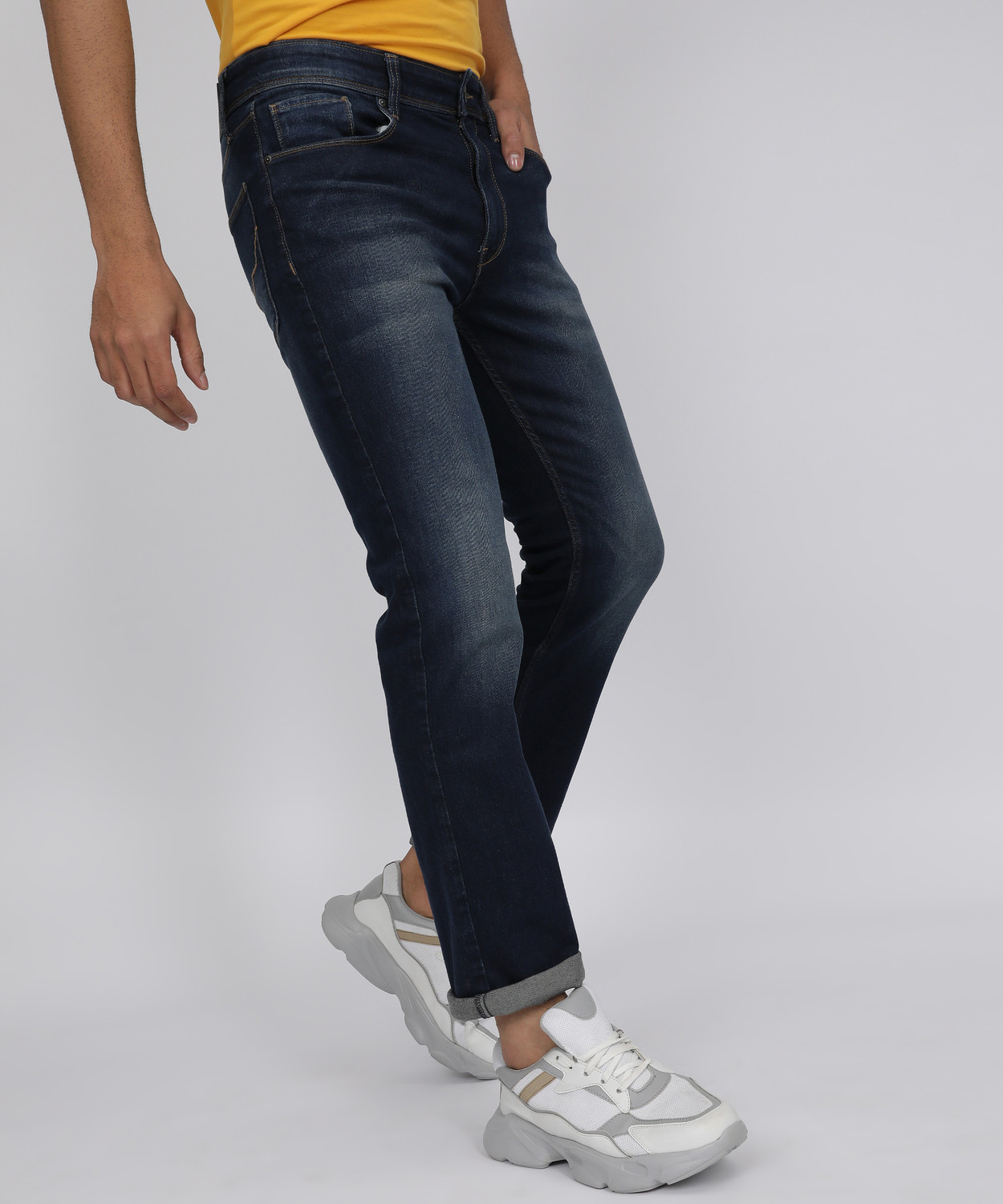Image of Pepe Jeans Men Slim Mid Rise Blue Jeans