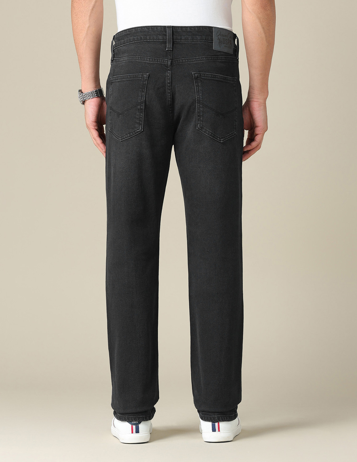 Image of U.S. Polo Assn. Denim Co. Straight Fit Men Black Jeans