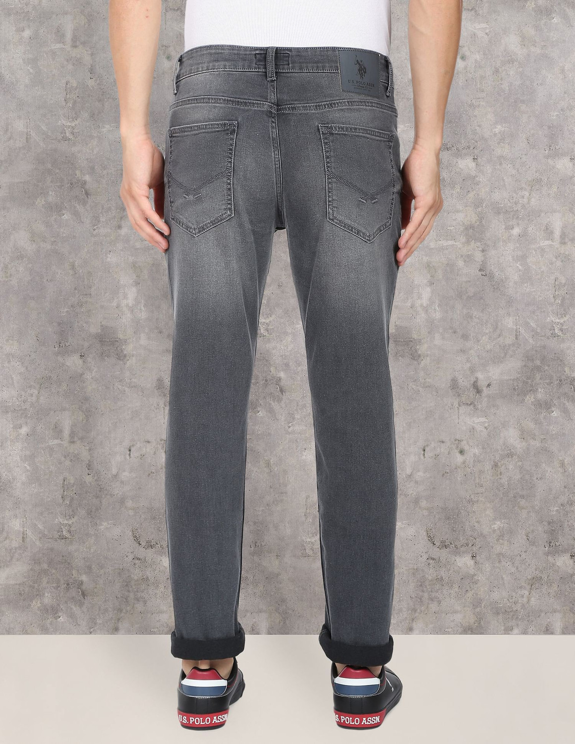 Image of U.S. POLO ASSN. Slim Men Grey Jeans