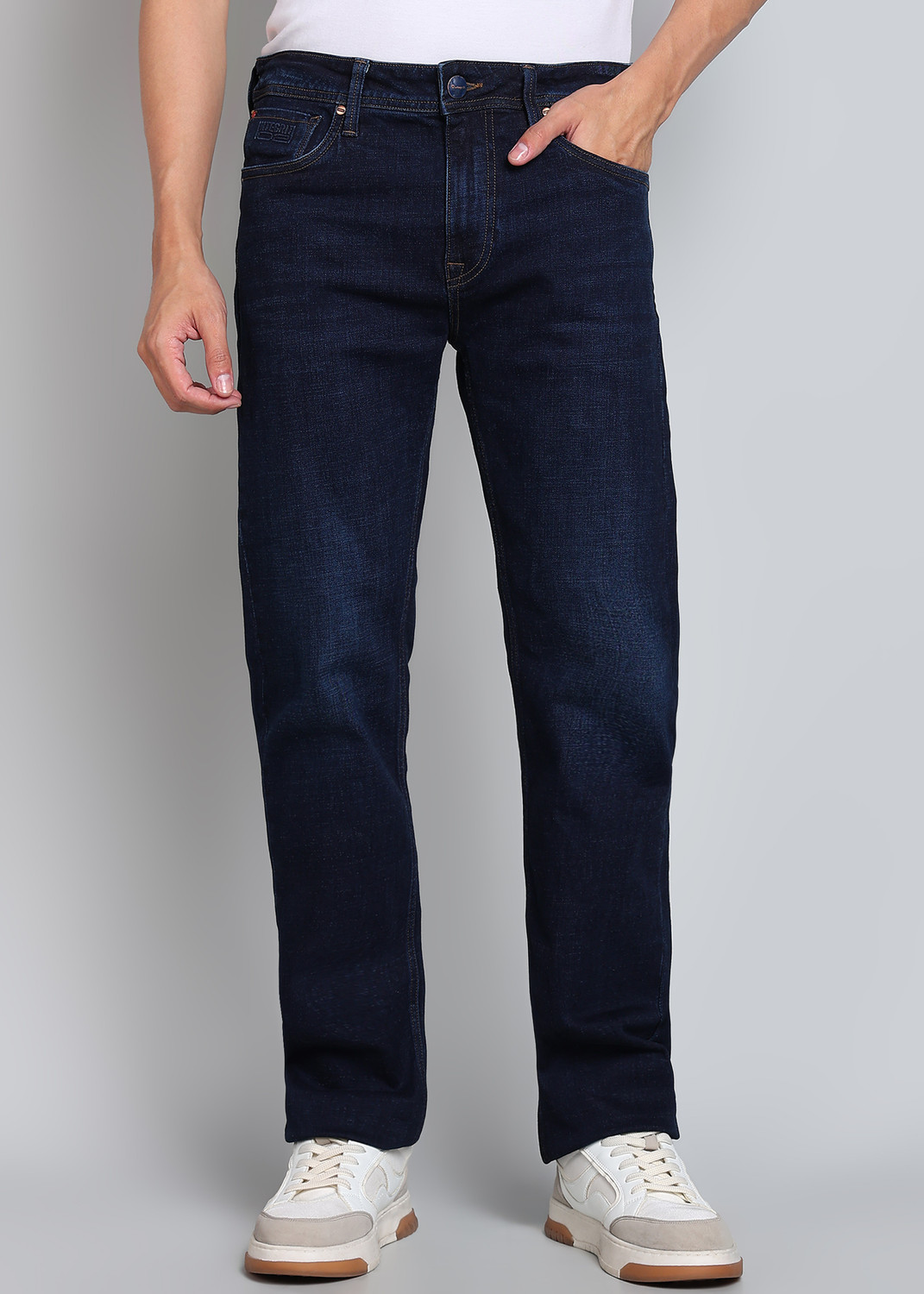 Image of INTEGRITI Straight Fit Men Blue Jeans