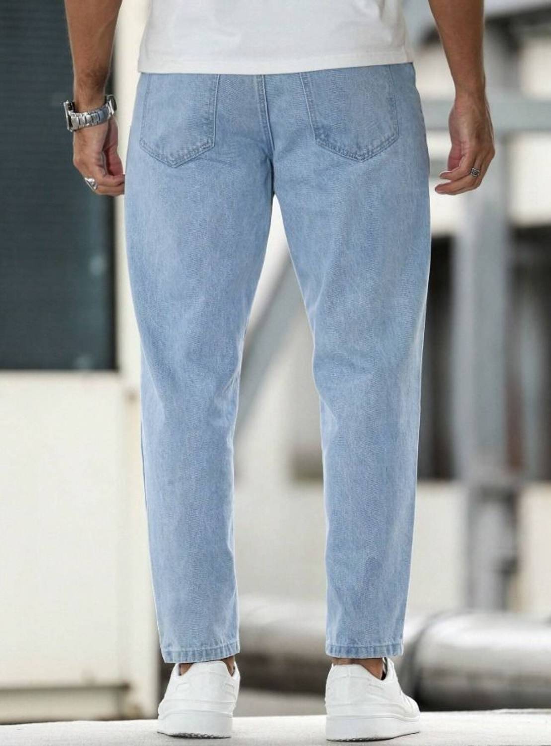 AISHENTERPRISE Men Light Blue Jeans - Image 2