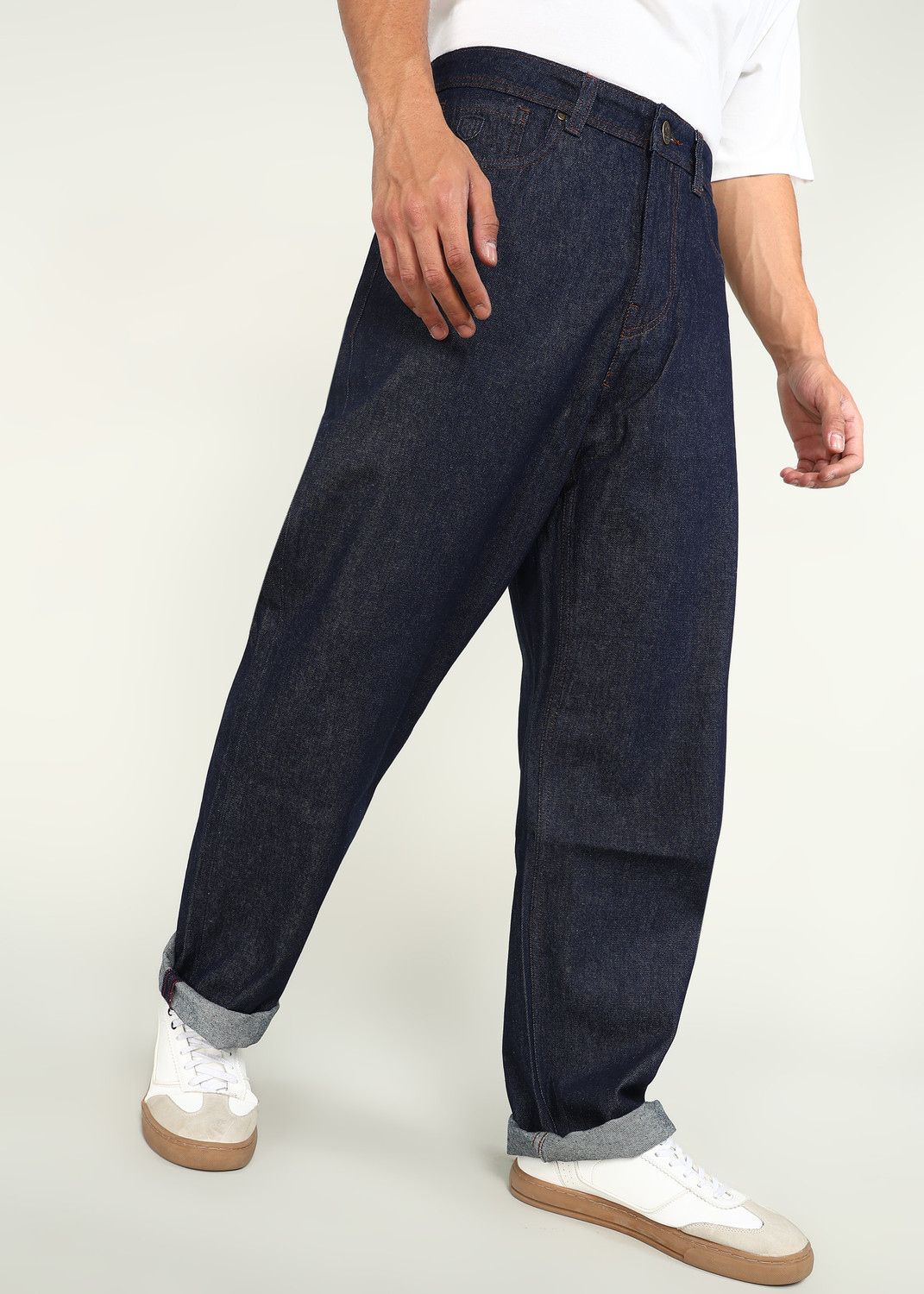 Image of BEING HUMAN Loose Fit Men Blue Jeans