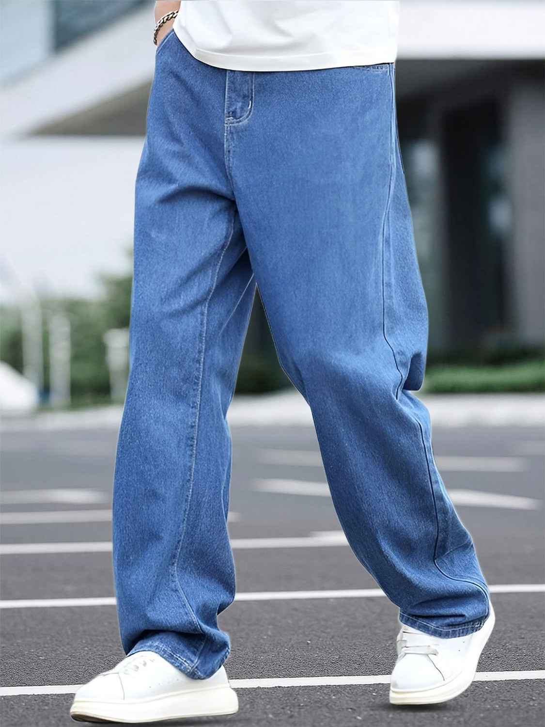 Image of METRONAUT Loose Fit Men Blue Jeans