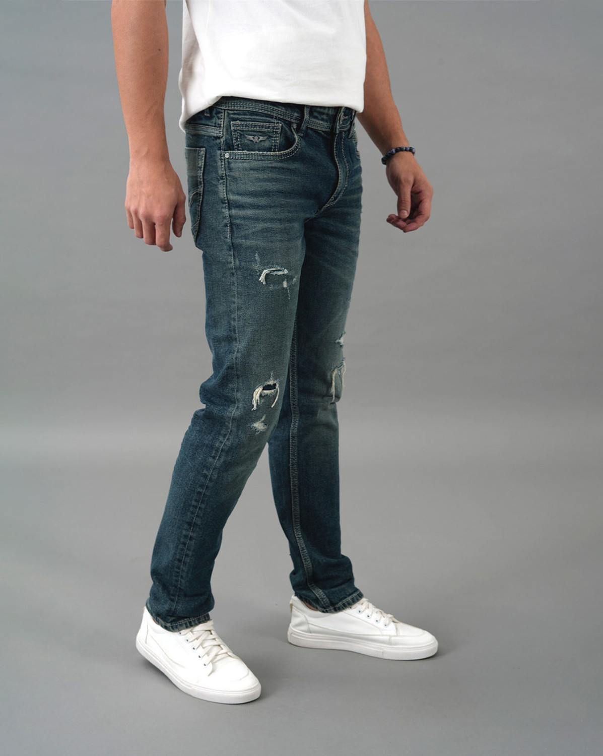 Image of ROOKIES Slim Men Dark Blue Jeans