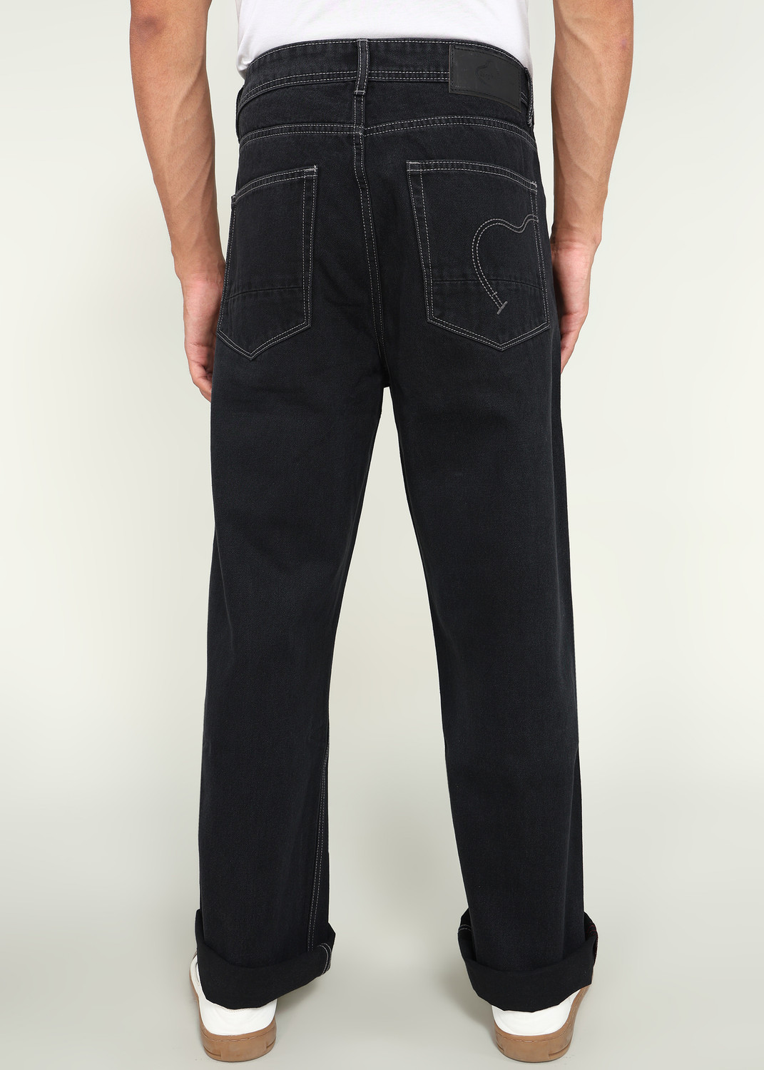 Image of BEING HUMAN Regular Men Black Jeans